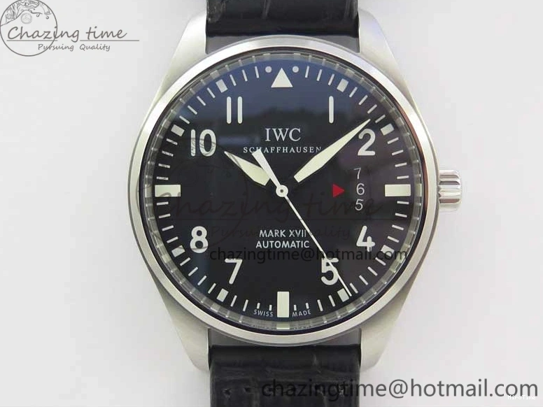 MIROTIME 0504 Affordable Mark XVII IW326501 FKF 1:1 Best Edition Black Dial on Black Leather Strap 7131